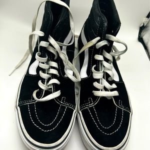 Black and White Vans sneakers